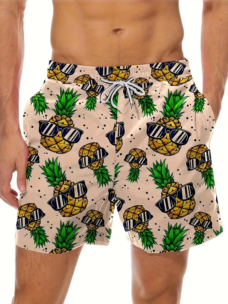 Pineapple Rainbow Print Shorts