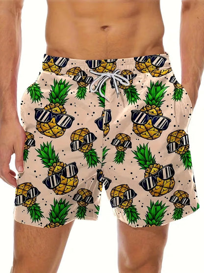 Pineapple Rainbow Print Shorts