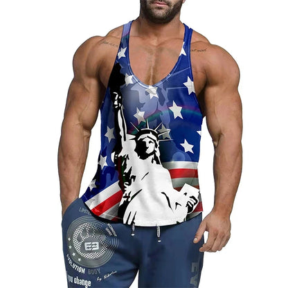 Bodybuilding Singlet Print Vest