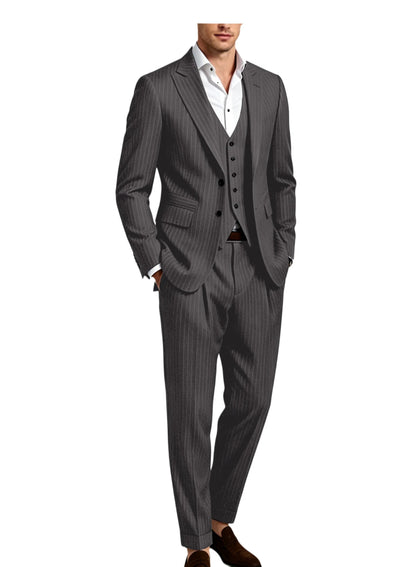 Pinstripe Three-Piece Formal Tuxedo
