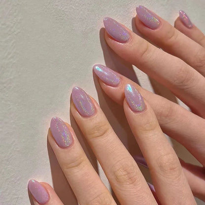 Wine Red Almond Press On Nails