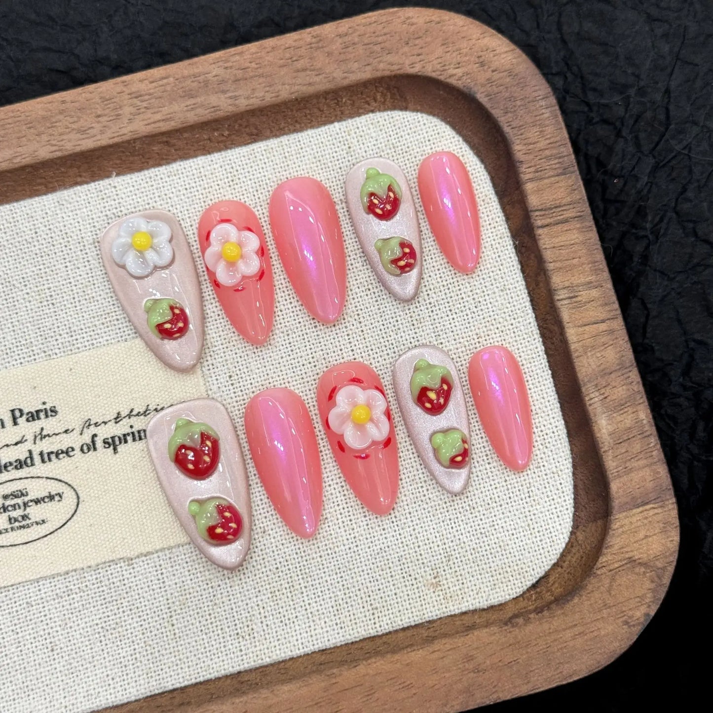 Red Resin Press Nail Set