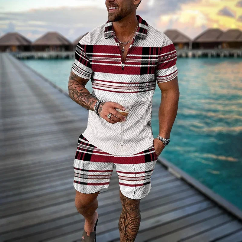 3D Print Polo Zip Tracksuit Set