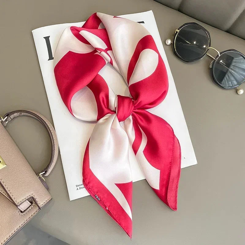 Luxury Print Silk Square Scarf