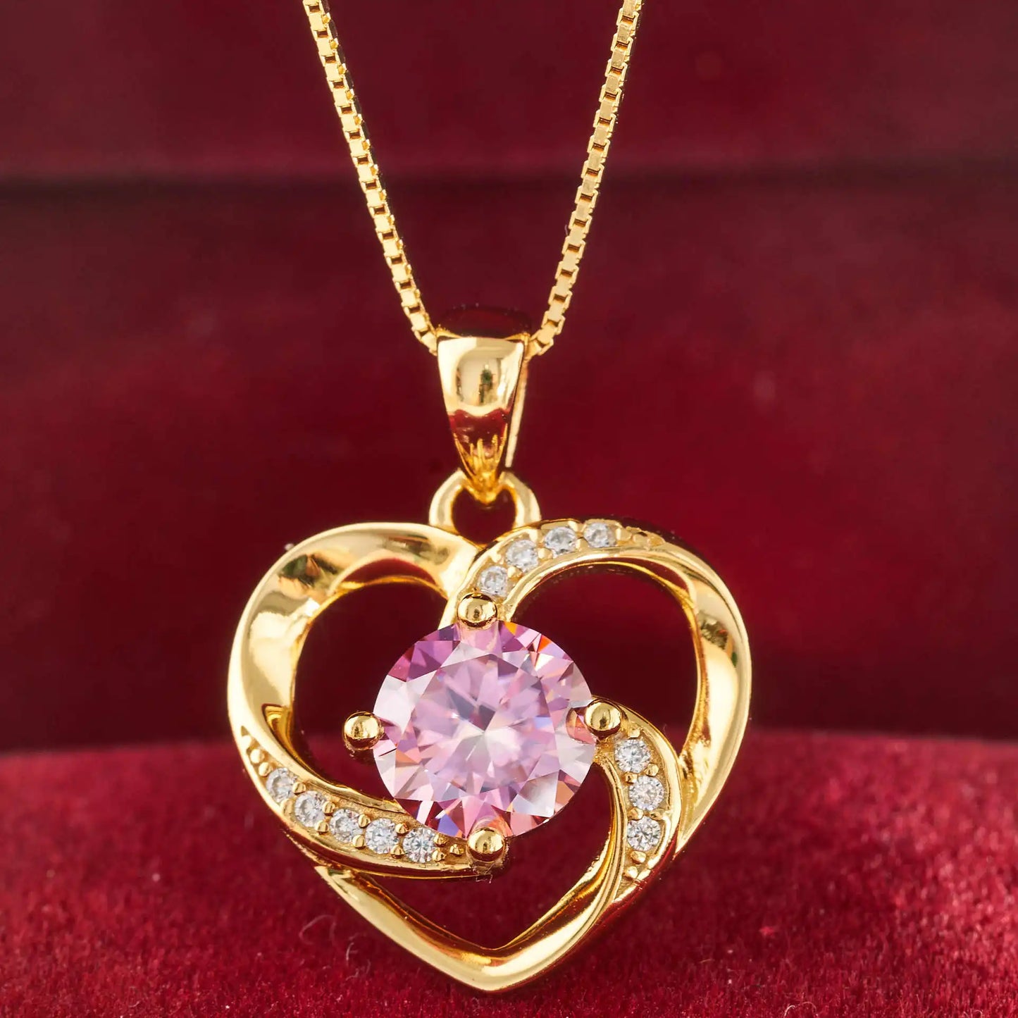 Moissanite Heart Necklace