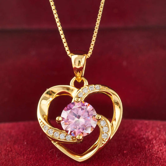Moissanite Heart Necklace