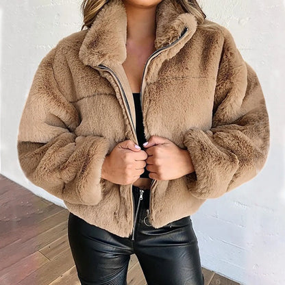 Short Zip Cardigan Coat