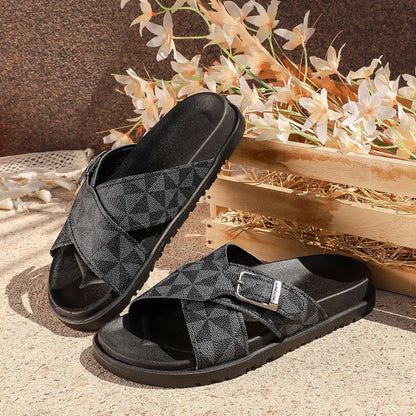 Platform Patchwork Slippers