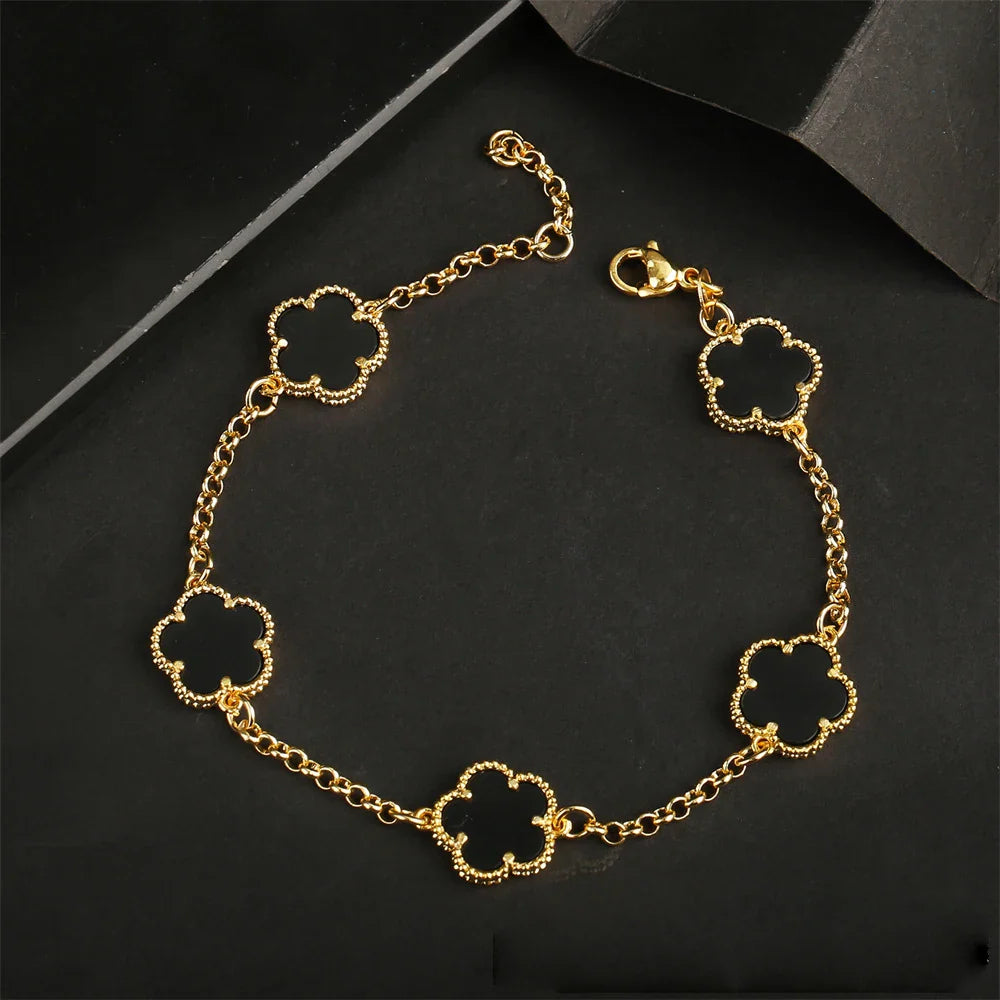 Five Leaf Flower Bracelet