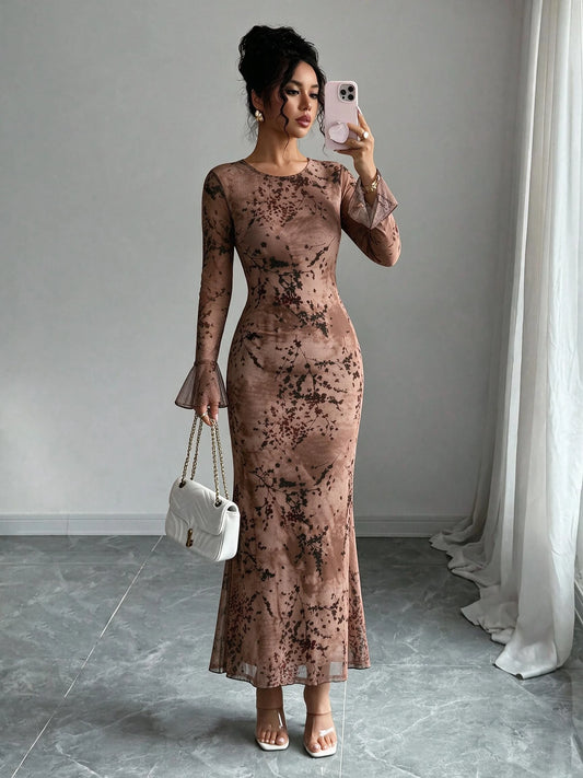 Floral Mermaid Maxi Dress
