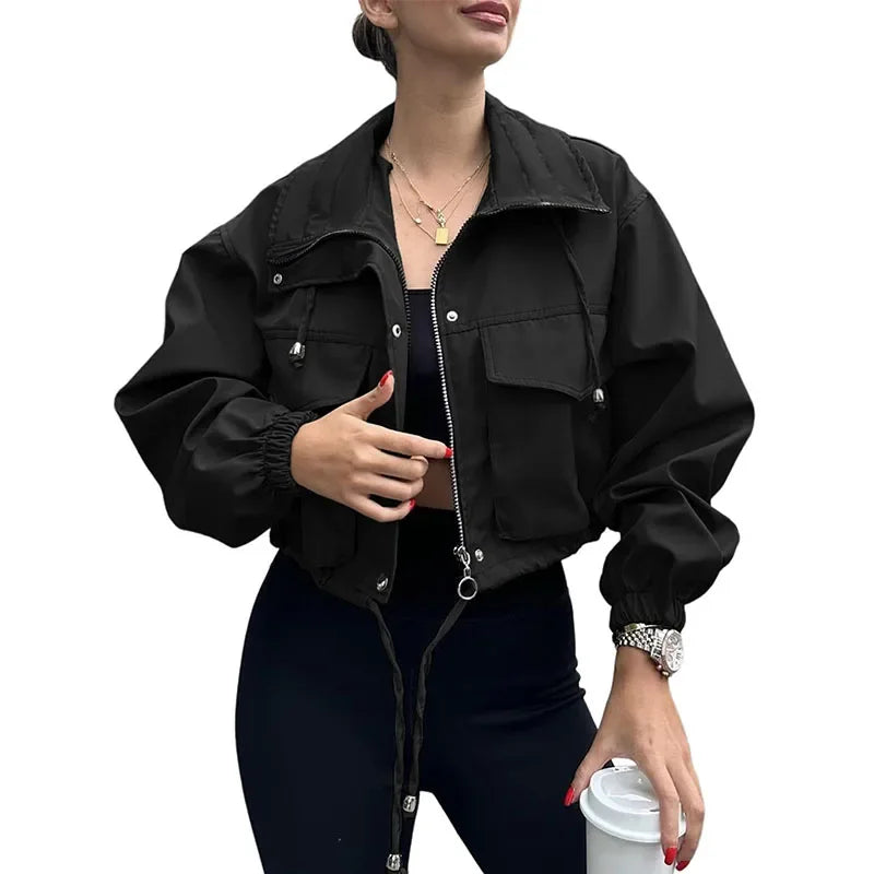Drawstring Zip Jacket