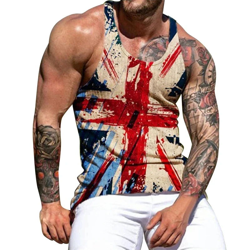 Bodybuilding Singlet Print Vest
