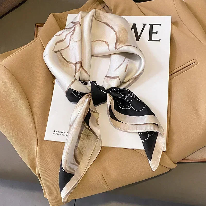 Luxury Print Silk Square Scarf