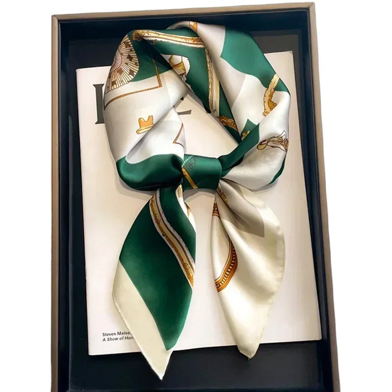 Luxury Print Silk Square Scarf