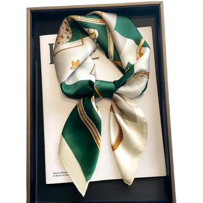 Luxury Print Silk Square Scarf