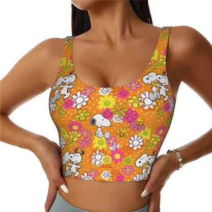 Dog Cartoon Print Bra