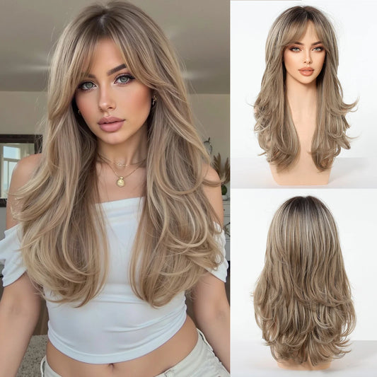 Long Wavy Layered Wig