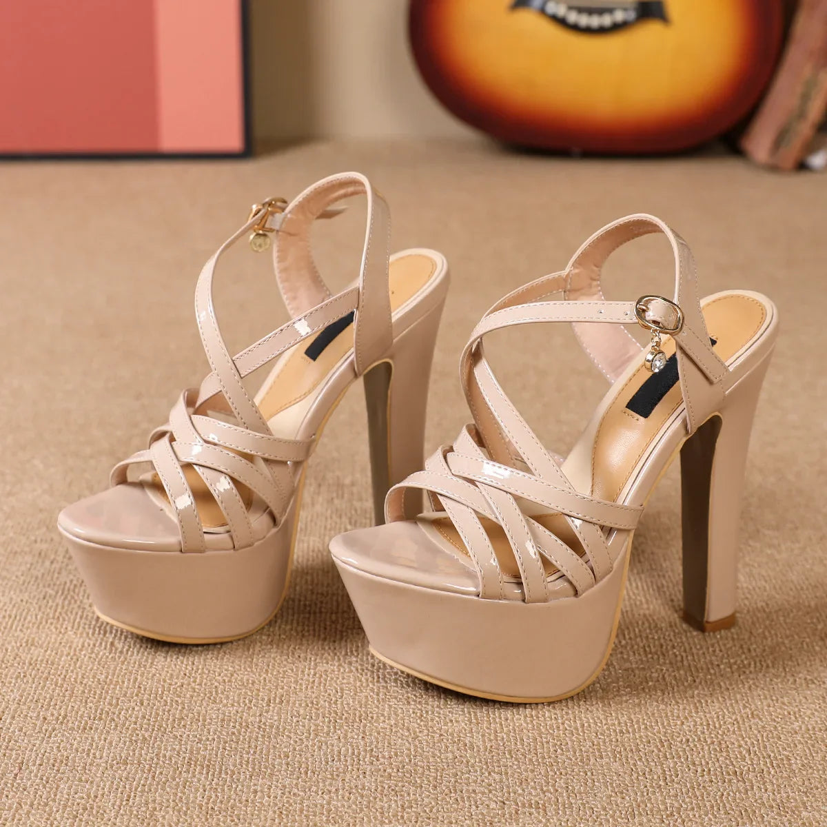 Cross-Strap Platform Heels
