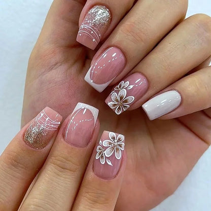 Glitter Coffin Press On Nails
