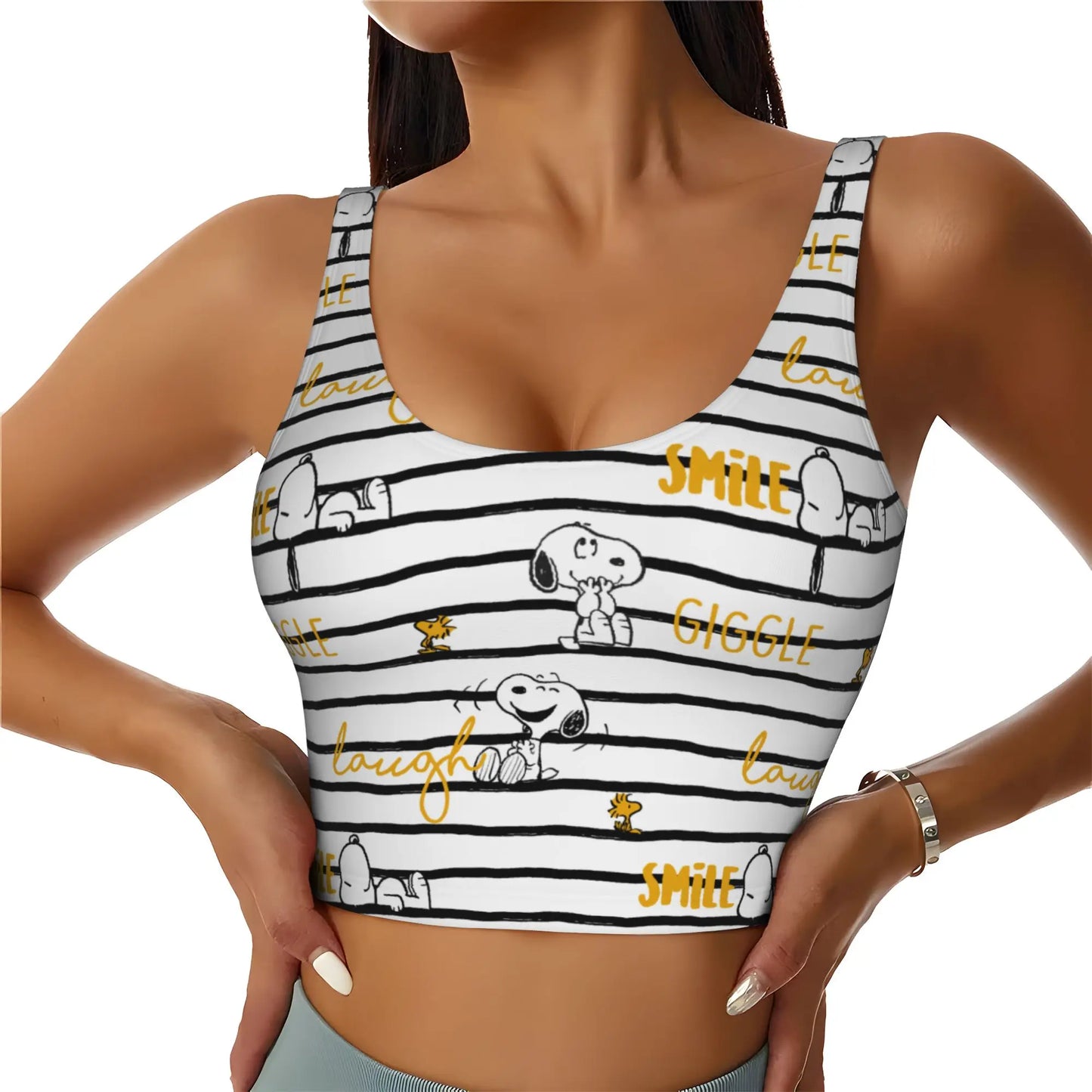 Dog Cartoon Print Bra