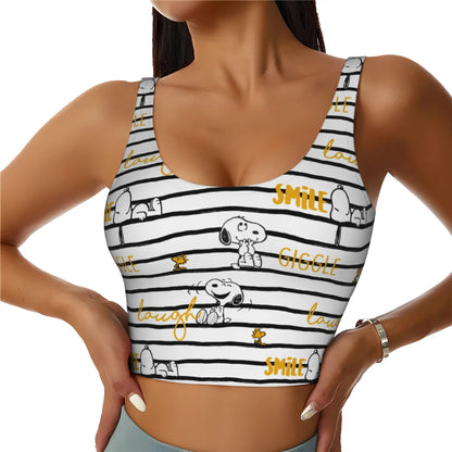 Dog Cartoon Print Bra