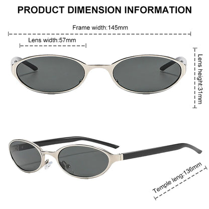 Oval Y2K Gradient Sunglasses