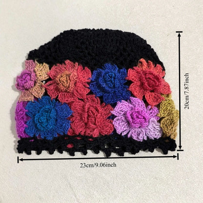 Crochet Floral Beanie