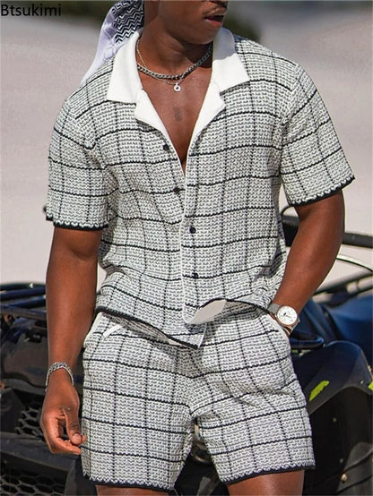 Hawaiian 3D Print Shirt Shorts Set