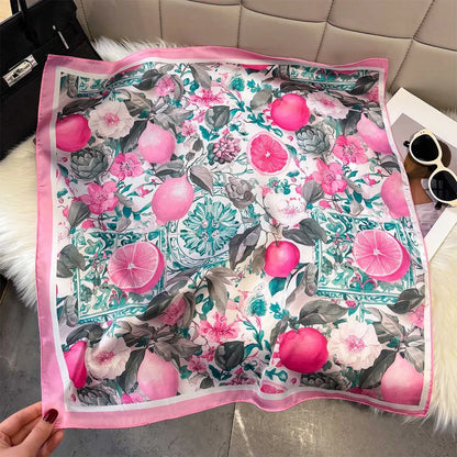Fruit Print Korean Square Scarf