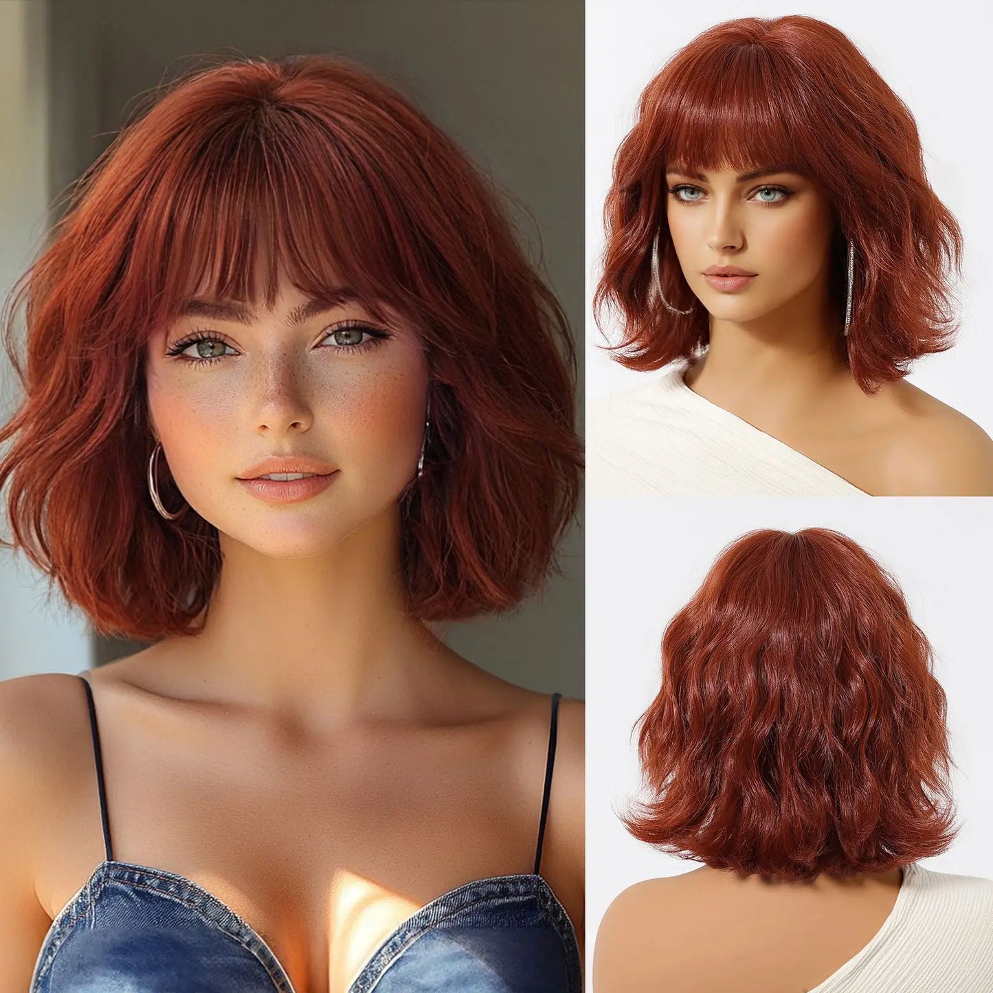 Short Wavy Bob Wig