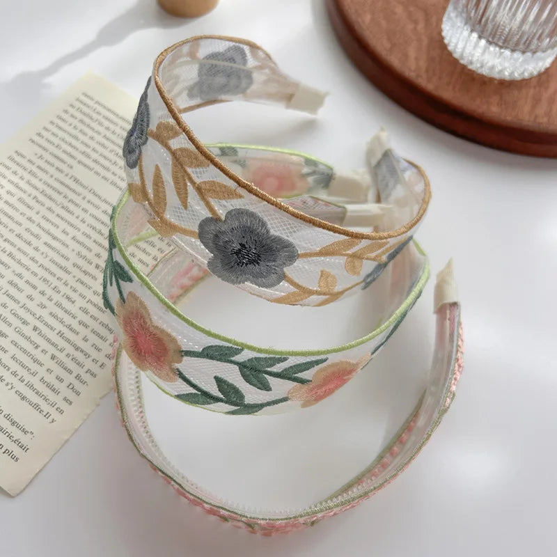 Embroidery Flower Hairband