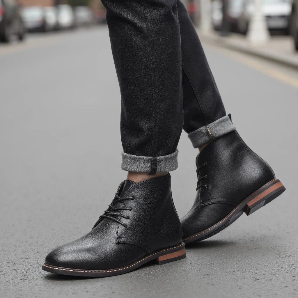 Artificial Leather Ankle Boots