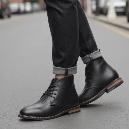 Artificial Leather Ankle Boots