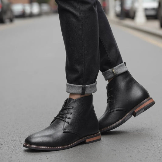 Artificial Leather Ankle Boots