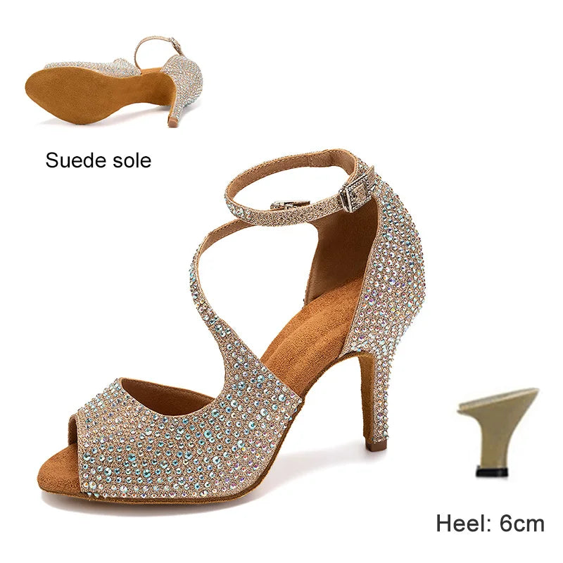 Rhinestone Latin Dance Shoes