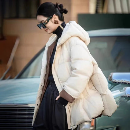 Oversized Hooded Down Jacket