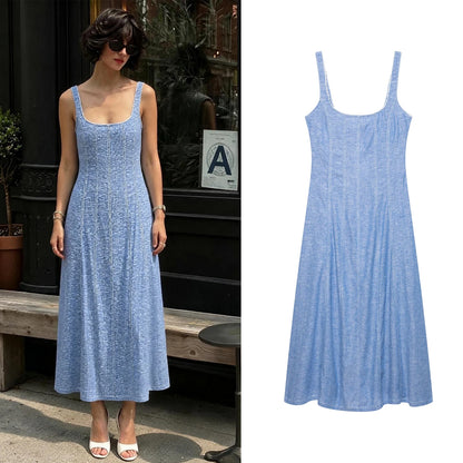 Denim Slip Dress