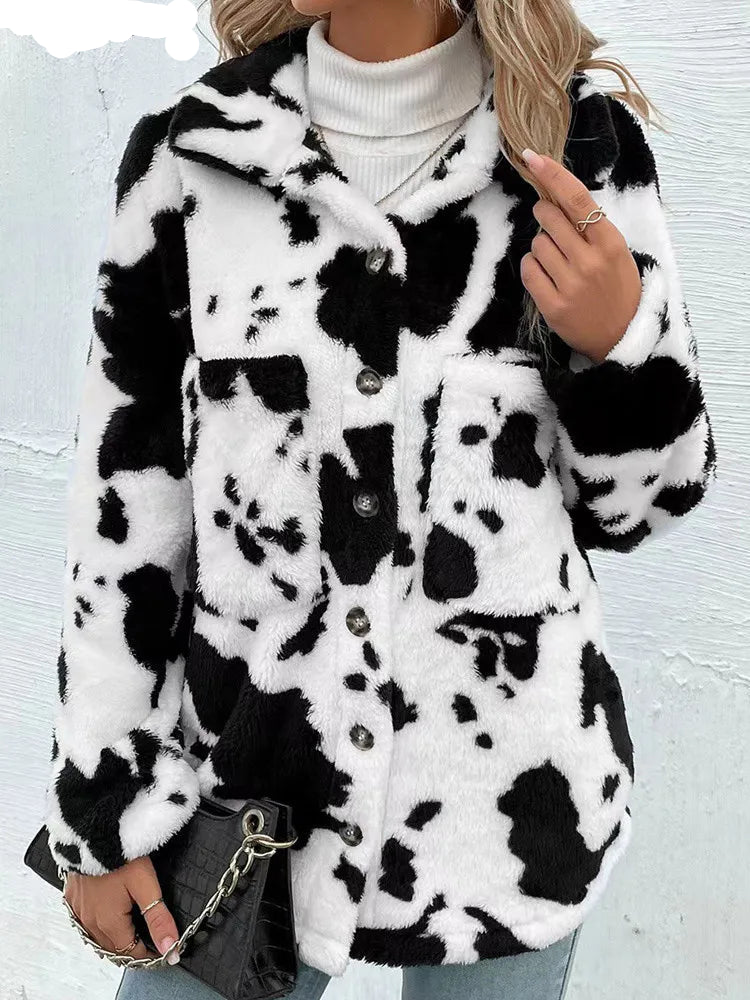 Printed Single-Breasted Coat