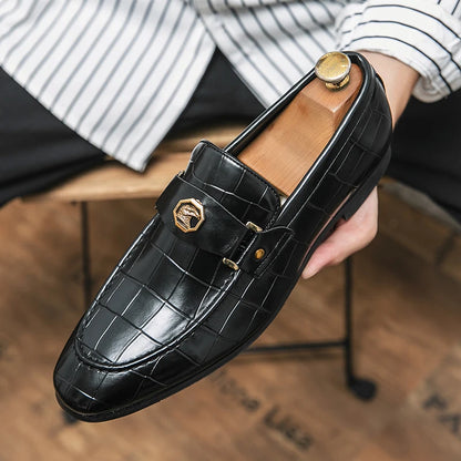 Black PU Slip-on Loafers
