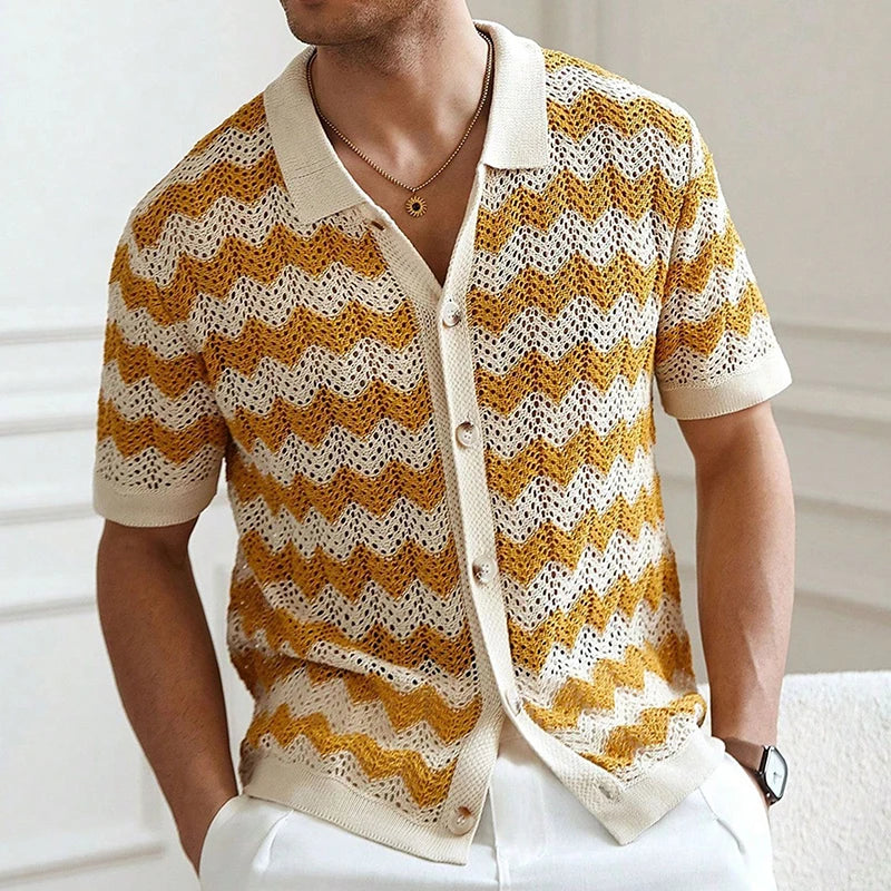 Casual Knit Polo Shirt