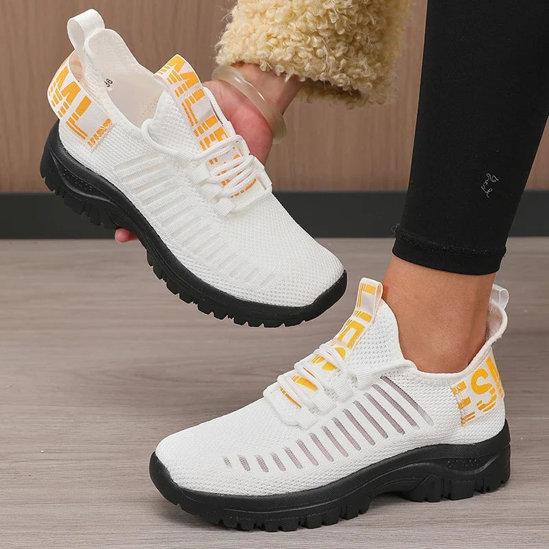 Cushioned Mesh Running Sneakers