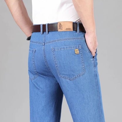 Lyocell Blend Straight Leg Jeans