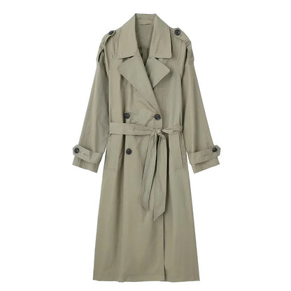 Belted Double-Breasted Trench Coat