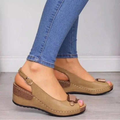 Peep Toe Buckle Sandals