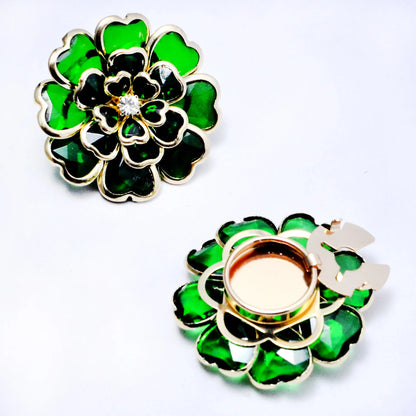 Camellia Button Cufflinks