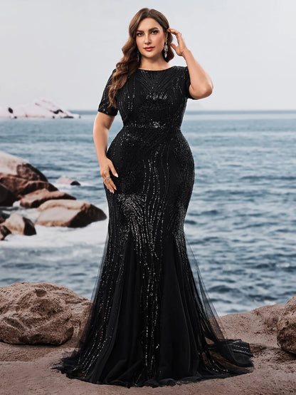 Sequin Mermaid Evening Gown