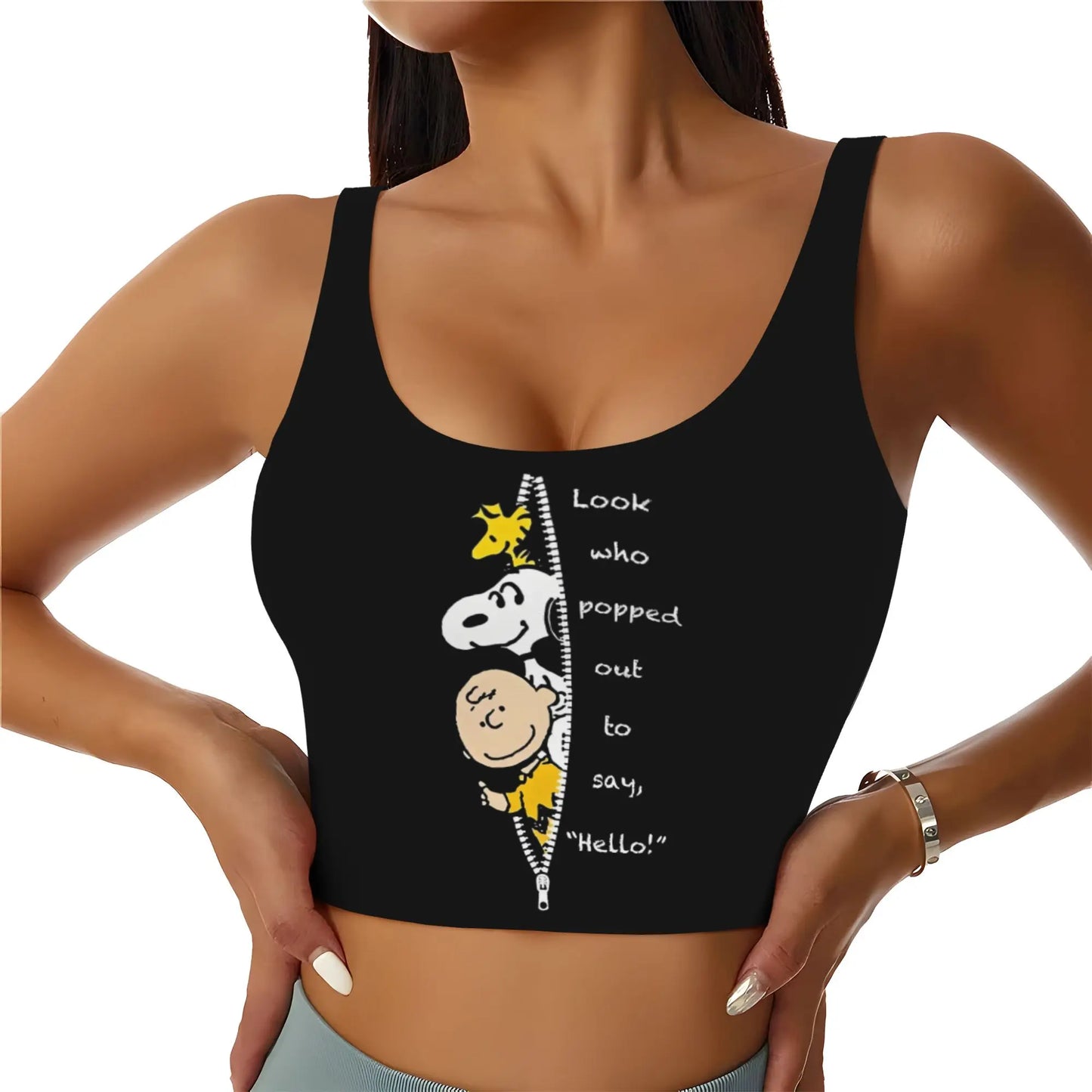 Dog Cartoon Print Bra