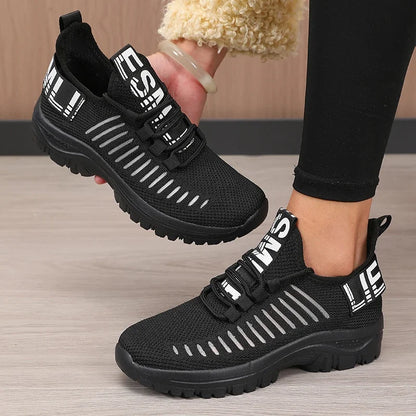 Cushioned Mesh Running Sneakers