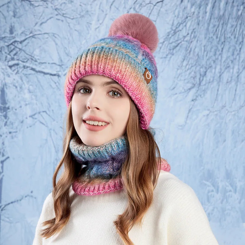 Knit Hat and Scarf Set