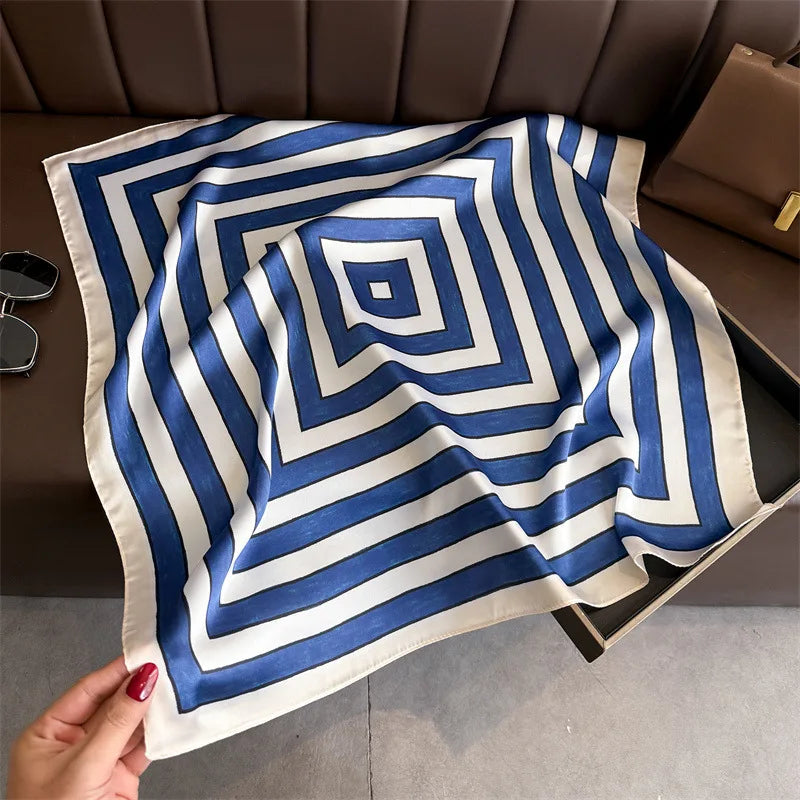 Stripe Print Square Neckerchief